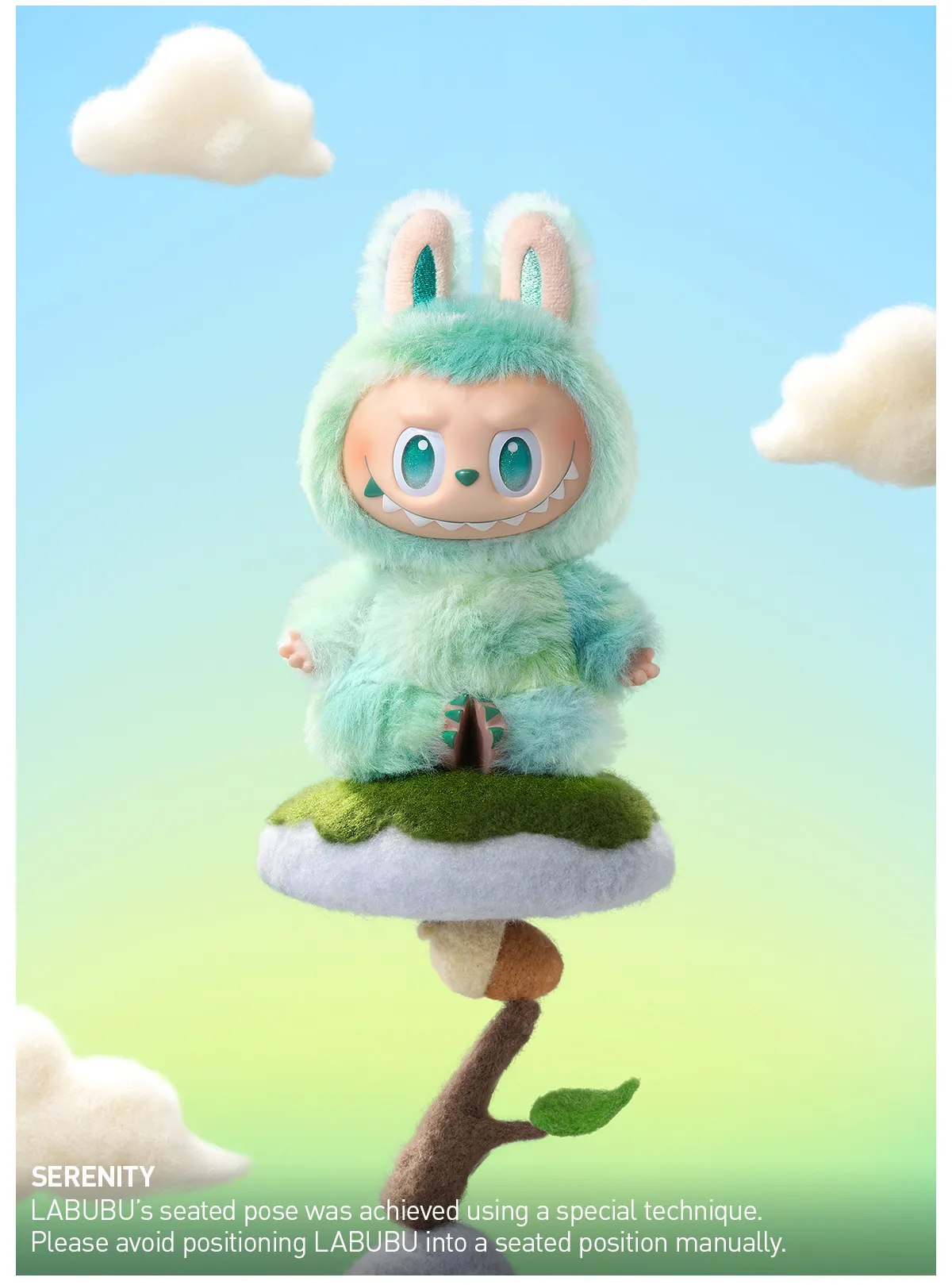 ラブブ Big into Energy ぬいぐるみシリーズ SERENITY Labubu Big into Energy Series – Serenity (Green) Vinyl Plush