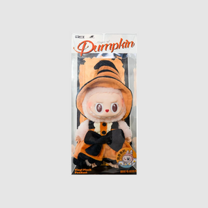 Pop Land Exclusive packaging for Labubu Magic of Pumpkin Mokoko Vinyl Plush Pendant