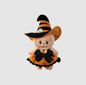 POP MART Labubu Magic of Pumpkin Mokoko Vinyl Plush Pendant Pop Land Exclusive front view