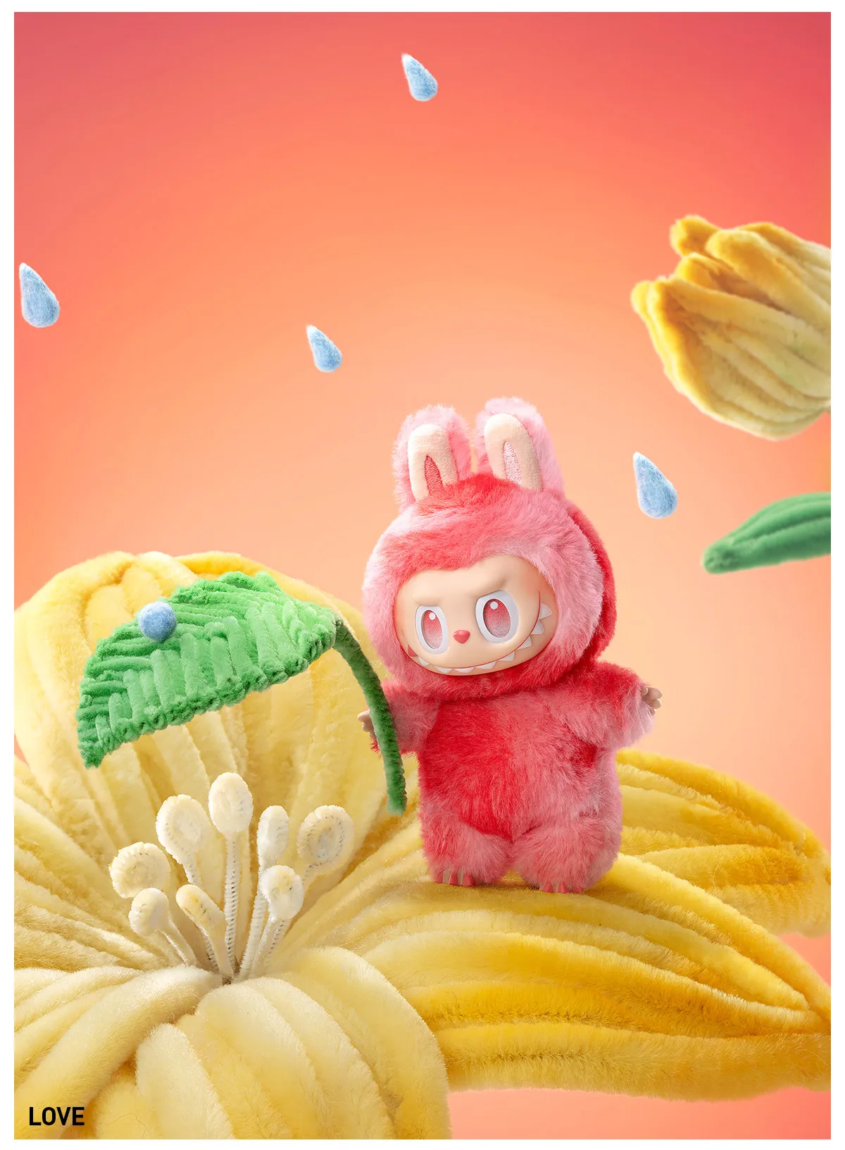 Pop Mart Labubu The Monsters Big Into Energy Love (Red) vinyl plush keychain collectible figure โ cute Labubu pendant toy