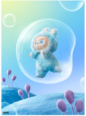 Pop Mart Labubu The Monsters Big Into Energy Hope (Blue) vinyl plush keychain collectible figure – cute Labubu pendant toy